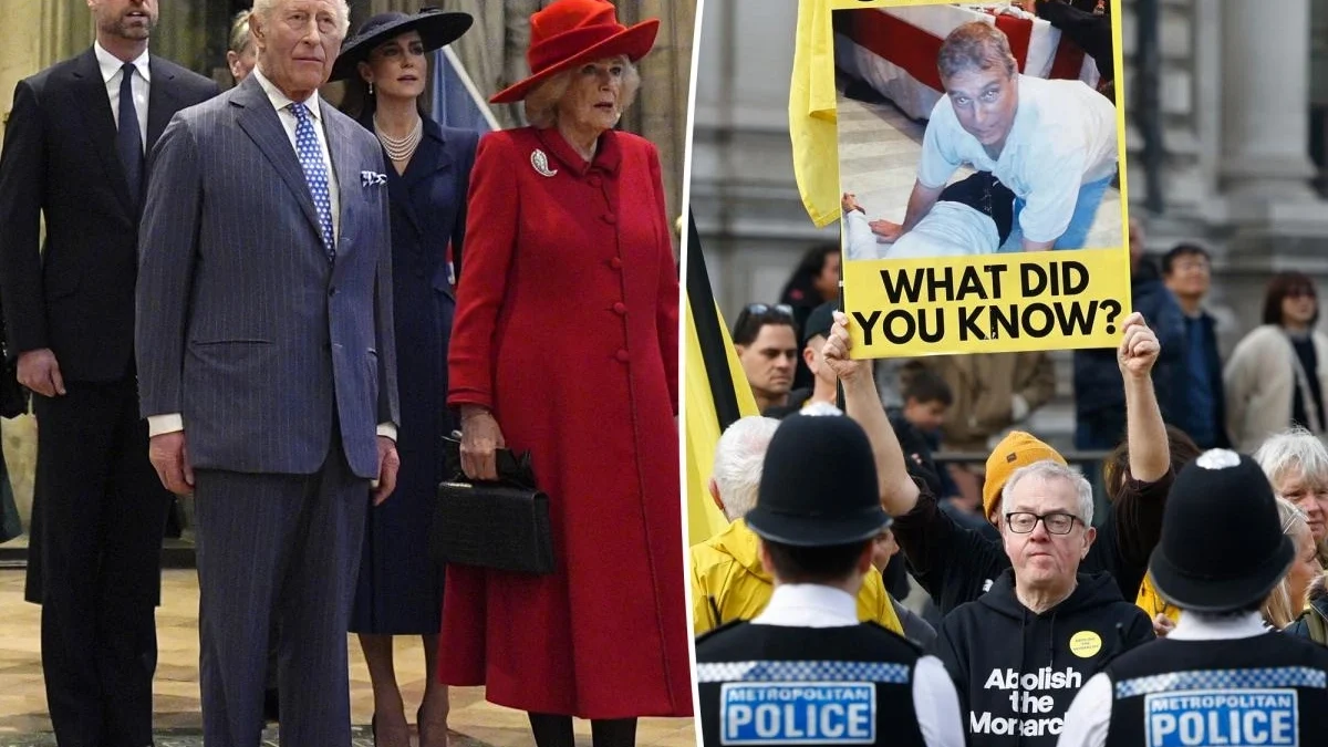 "Protesters Target King Charles III, Prince William, and Kate Over Ties to Prince Andrew"